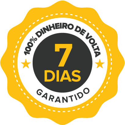 Selo de garantia de 7 dias - 100% dinheiro de volta